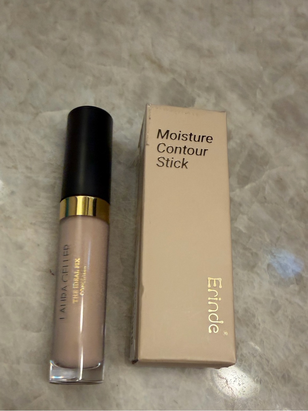 Laura Gellar and Erinde concealer and contour stick bundle 98% full